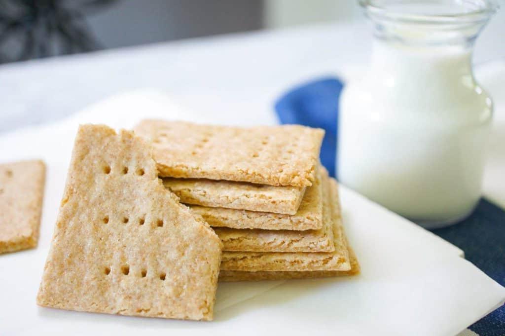 stack of homemade graham crackers