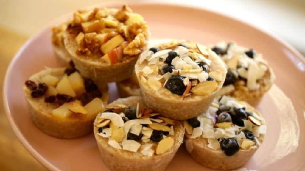 oatmeal cups on plate