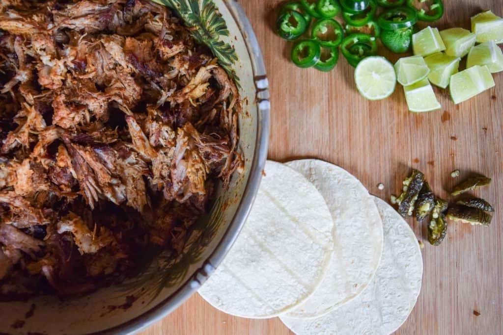 smoked pork tacos