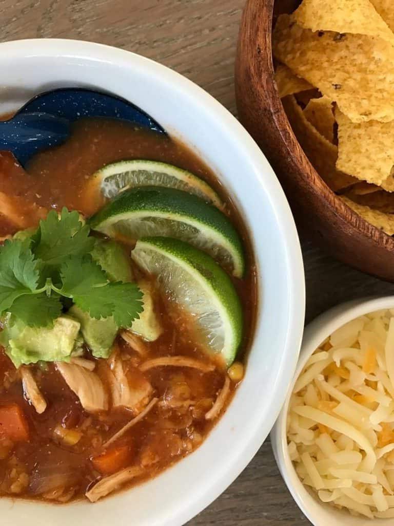 bowl of chicken tortilla soup