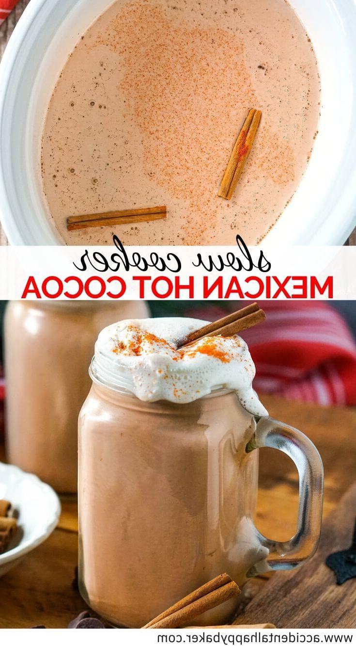 Slow Cooker Mexican Hot Cocoa makes a rich chocolaty sweet and spicy drink that warms you from the inside out. Made with cocoa, cinnamon, cayenne and 2 kinds of sugar. #mexicanhotchocolate #mexicancocoa #slowcookerhotchocolate