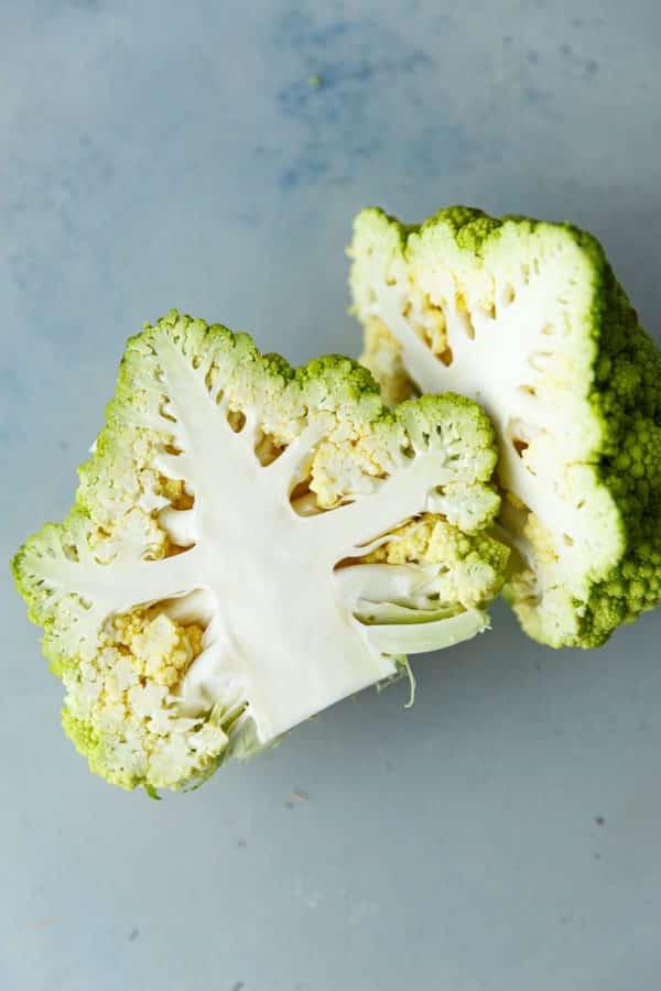 Romanesco Caulfilower Cut in Half
