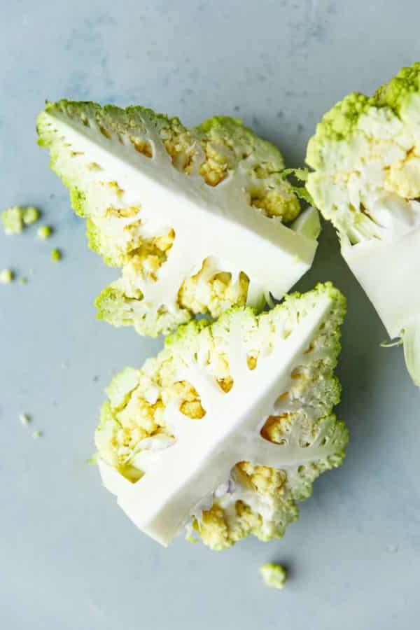 Romanesco Cauliflower Quartered